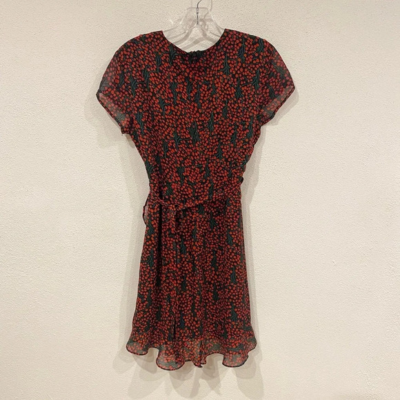 Bardot Faux Wrap Cherry Print Dress Size Medium EUC - Picture 4 of 4